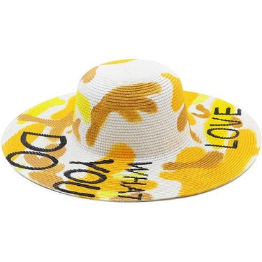 chapeau de paille floqué